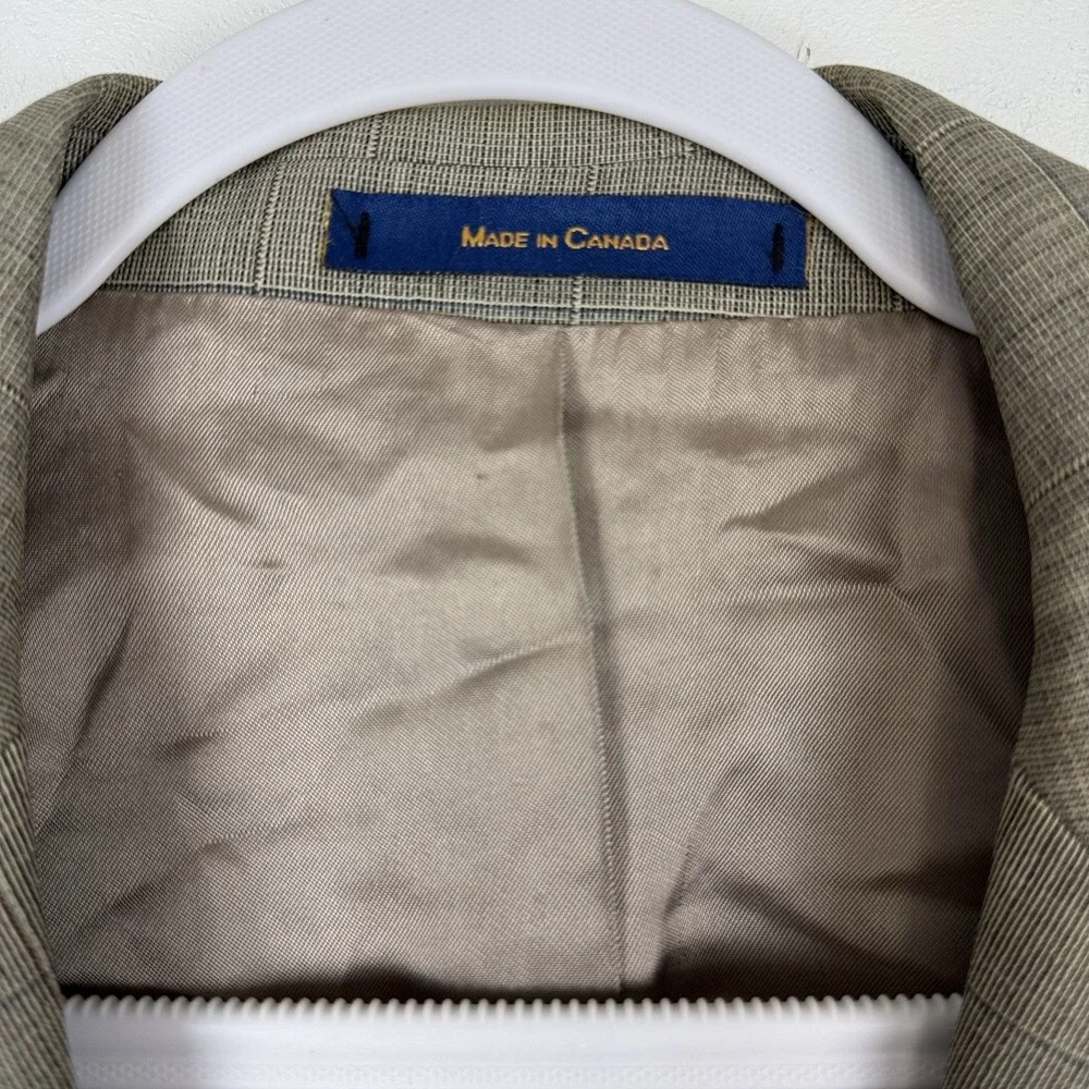 Vintage Chaps By Ralph Lauren Blazer Men's‎ 41L Tan Sports Coat Pure Virgin Wool